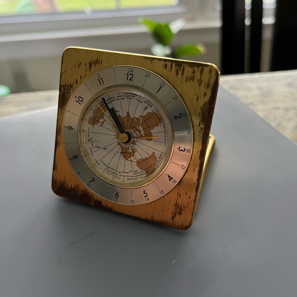 Vintage world clock decor